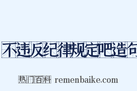 不违反纪律规定吧造句是什么意思的图片